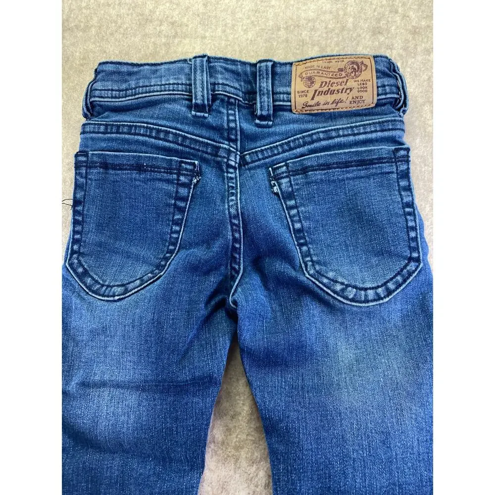 Diesel Kids THANAZ J US Distressed Adjustable Waist Skinny Jeans Size 5